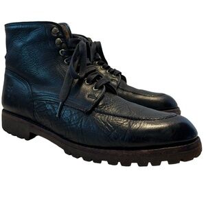 Frye Boots Men’s Size 10.5 Black Leather Made In USA Lace Up Apron Toe Shoes